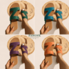 Crossed Slide – Suede Slides handcrafted by FAWOYE