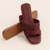 Crossed Leather Slide – Slides by FAWOYE, view 3