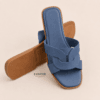 Crossed Leather Slide – Slides by FAWOYE, view 5