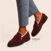 Shearling Suede Tassel Loafer – Loafers by FAWOYE, view 3