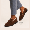 Shearling Suede Tassel Loafer – Loafers by FAWOYE, view 4