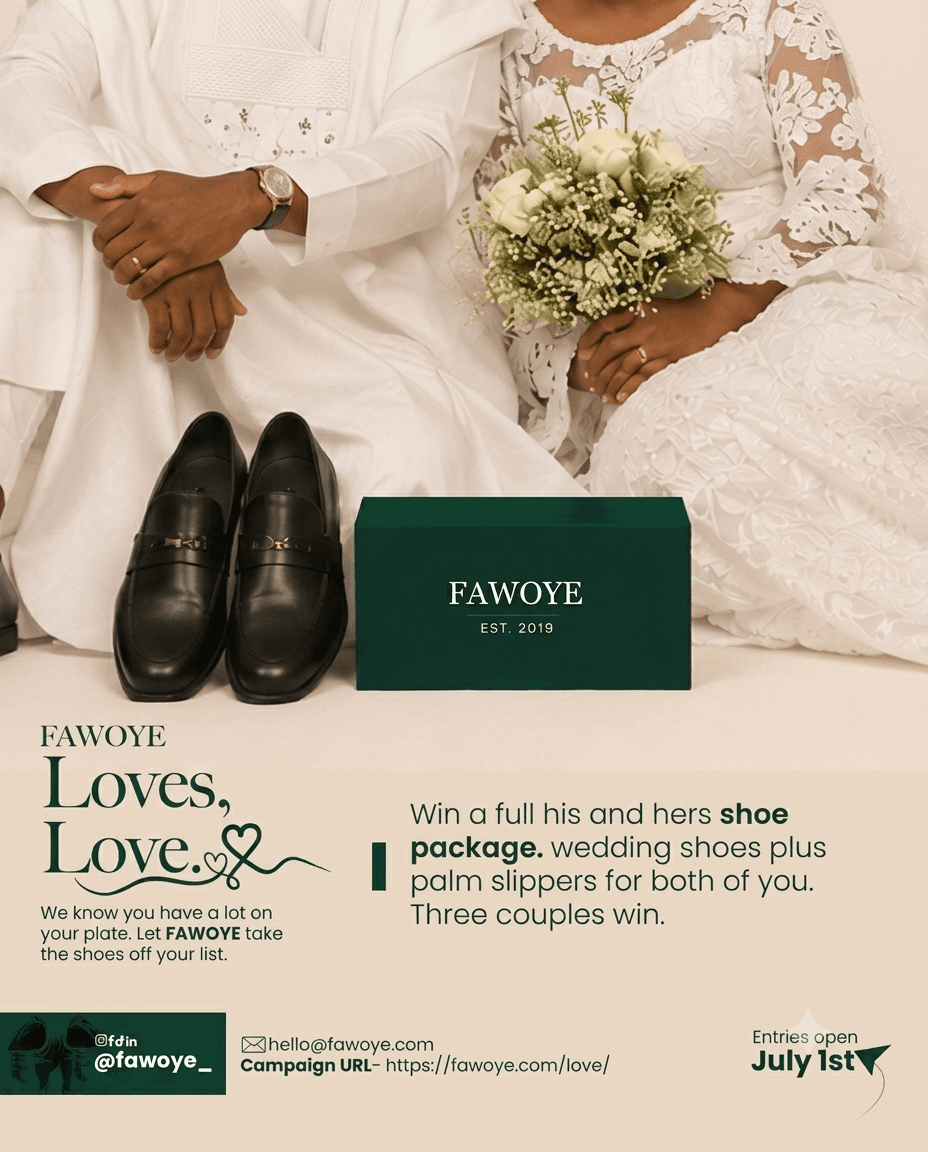 FAWOYE couple — real wedding moment