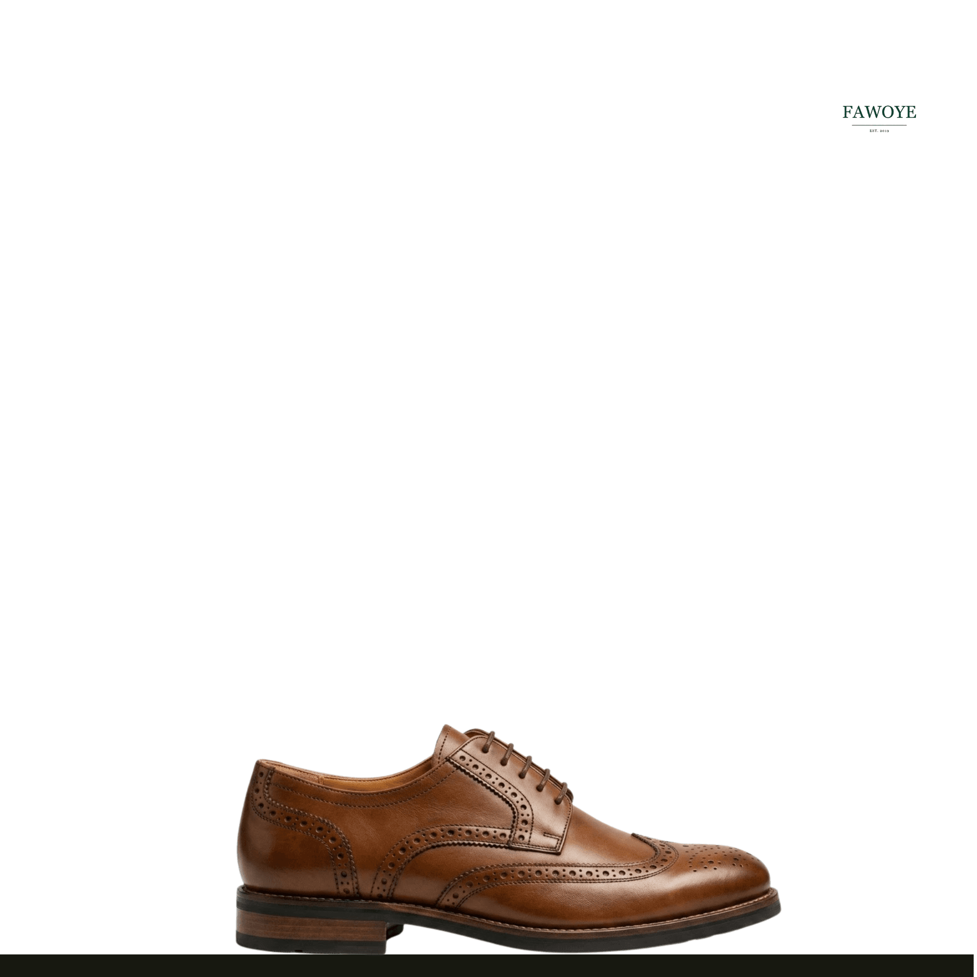 A FAWOYE leather shoe being finished by hand in Nigeria