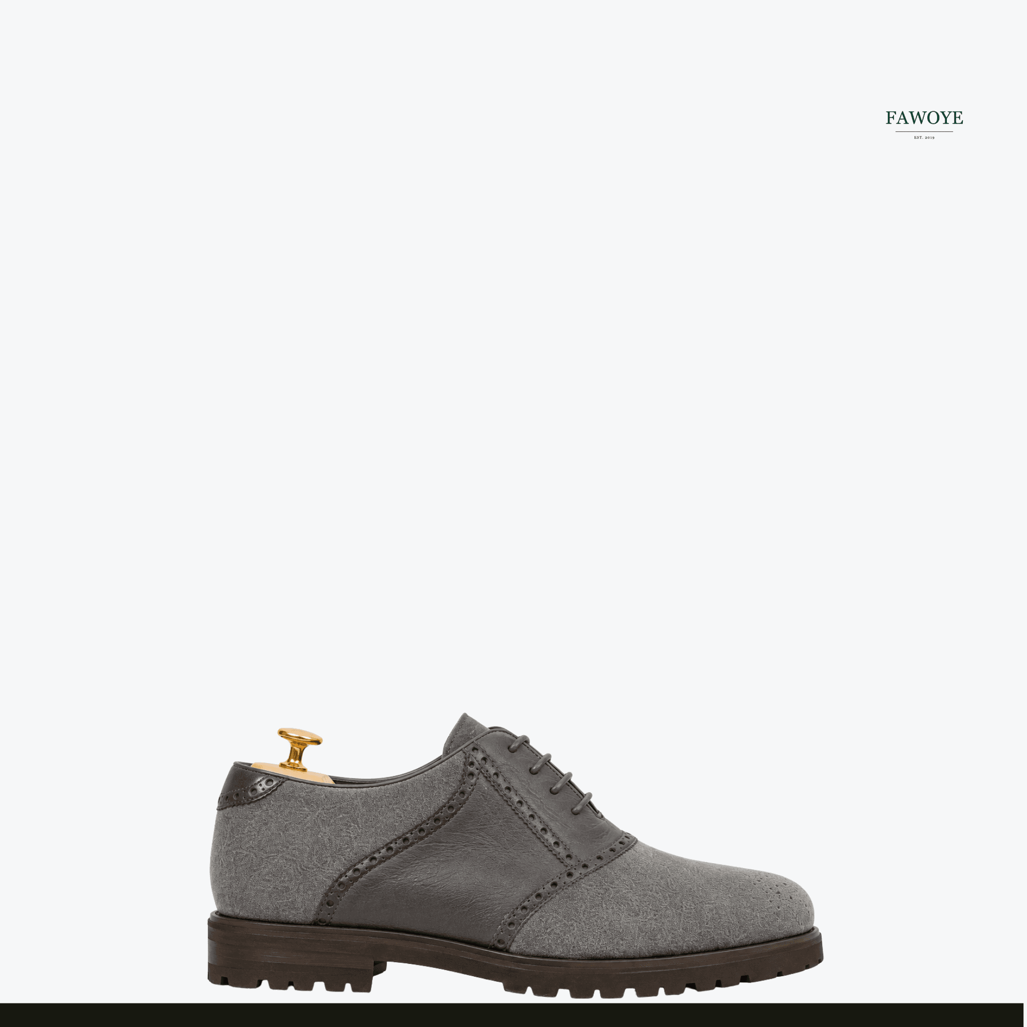 Ash suede Derby shoe requiring suede-specific care