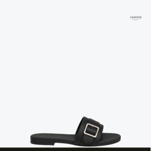 Single-Strap Buckle Slide — FAWOYE handmade leather shoes
