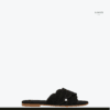Wavy edge suede slide — FAWOYE handmade leather shoes
