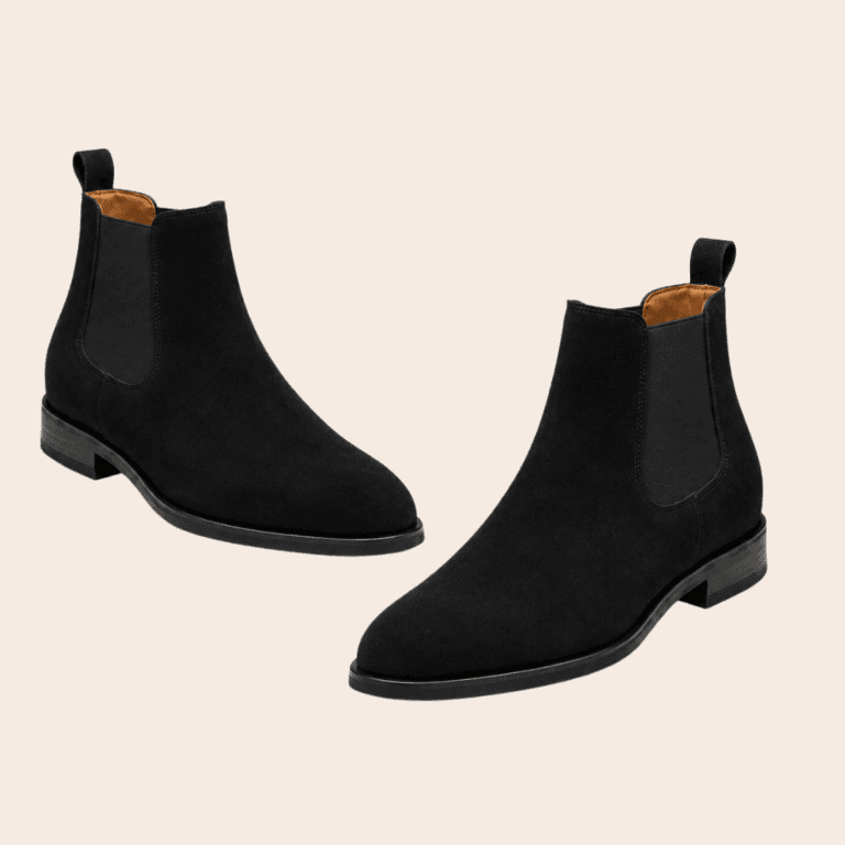 Black leather Chelsea boot by FAWOYE