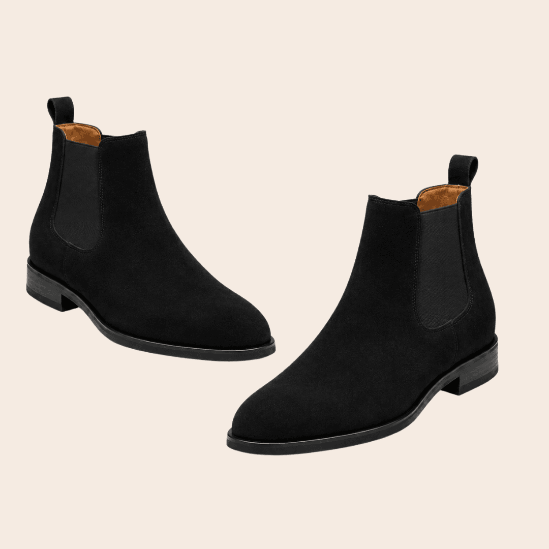 Black leather Chelsea boot for formal and evening outfits