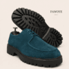 Snake-Print Derby — FAWOYE handmade leather shoes
