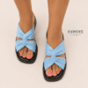 Twist knot Slide — FAWOYE handmade leather shoes