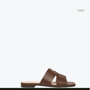 Cross-Strap Slide — FAWOYE handmade leather shoes