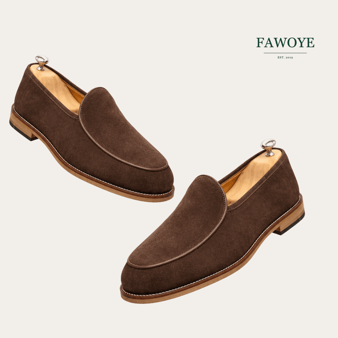 Brown suede loafers for relaxed senator outfits