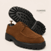 Snake-Print Derby — FAWOYE handmade leather shoes