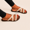 Weaved Top Slides — FAWOYE handmade leather shoes