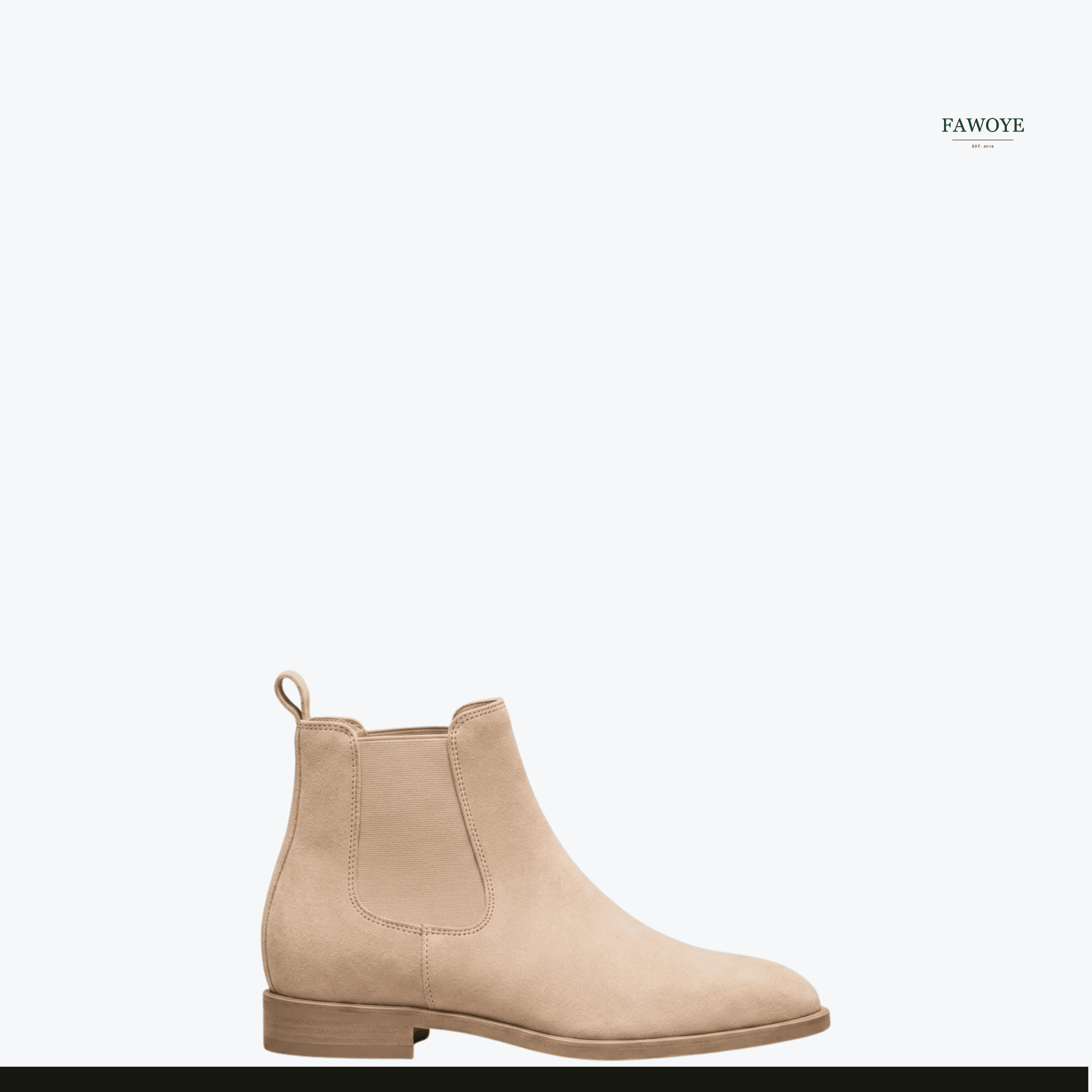 Cream Chelsea boots for a polished dry-season outfit