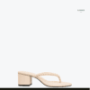 weaved top-female block heel — FAWOYE handmade leather shoes