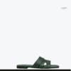 double-strap H-style slide — FAWOYE handmade leather shoes
