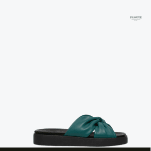 Twist knot Slide — FAWOYE handmade leather shoes
