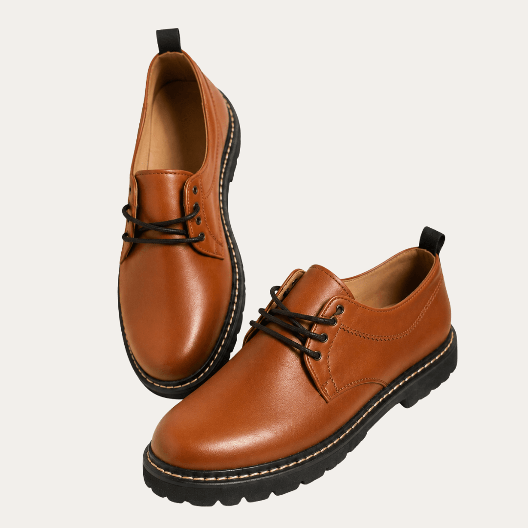 Brown Derby shoes for a long professional workday.