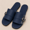 Leather & Transparent Single-Strap Slide — FAWOYE handmade leather shoes
