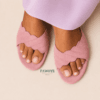 Wavy edge suede slide — FAWOYE handmade leather shoes