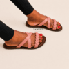 Weaved Top Slides — FAWOYE handmade leather shoes