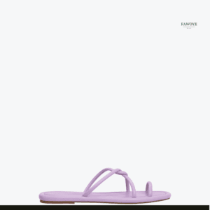 Thin straps Crisscross slide — FAWOYE handmade leather shoes