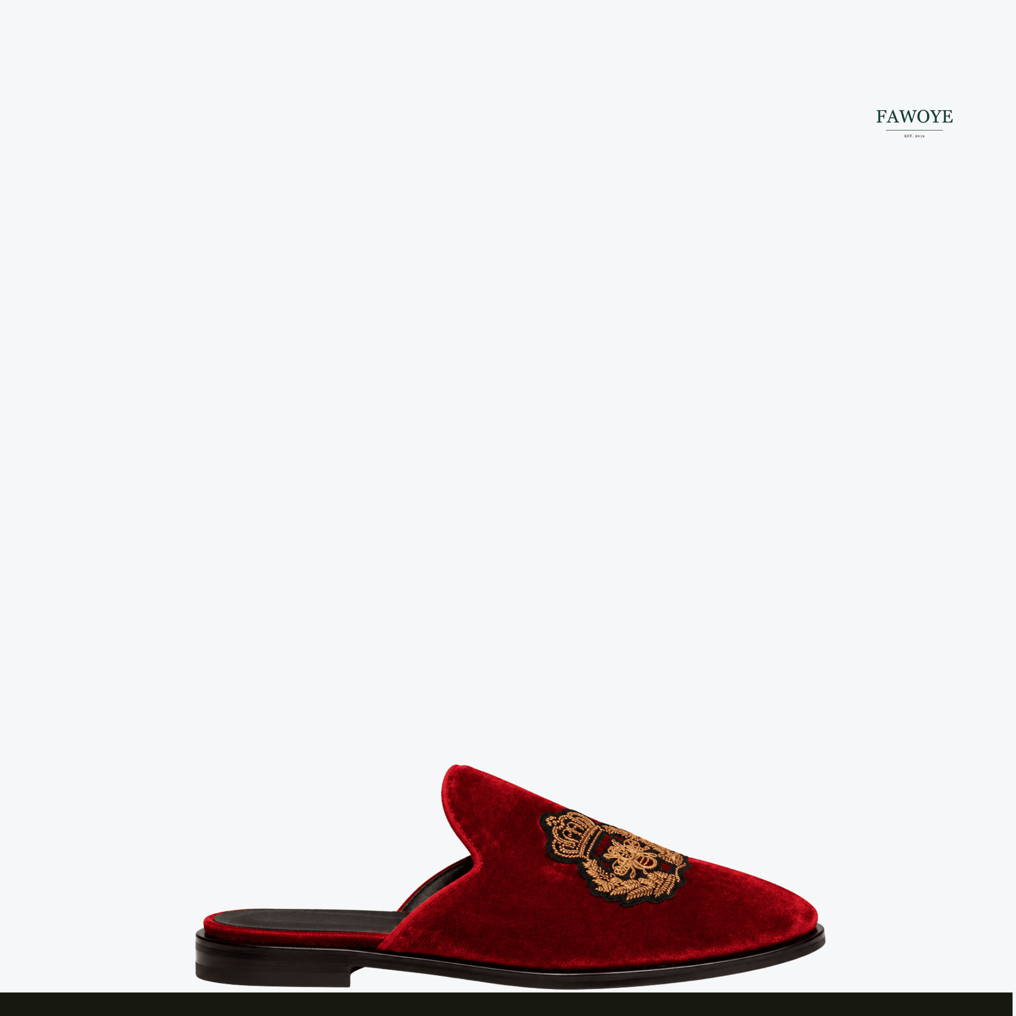 Red velvet Odogwu native slippers for a bold native outfit