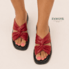 Twist knot Slide — FAWOYE handmade leather shoes