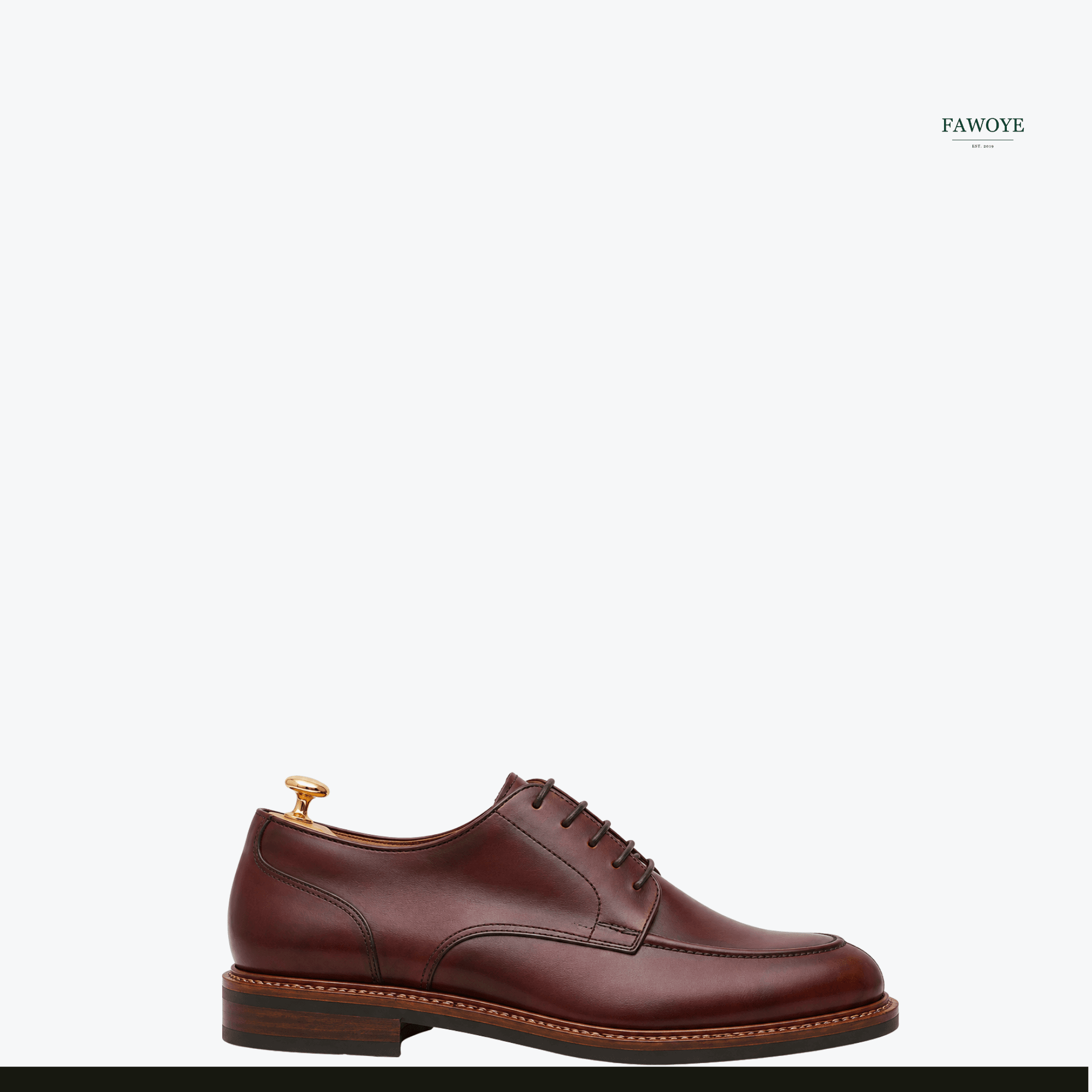 Wine leather lace-up dress shoes for a male wedding guest