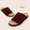 Two straps suede slide — FAWOYE handmade leather shoes