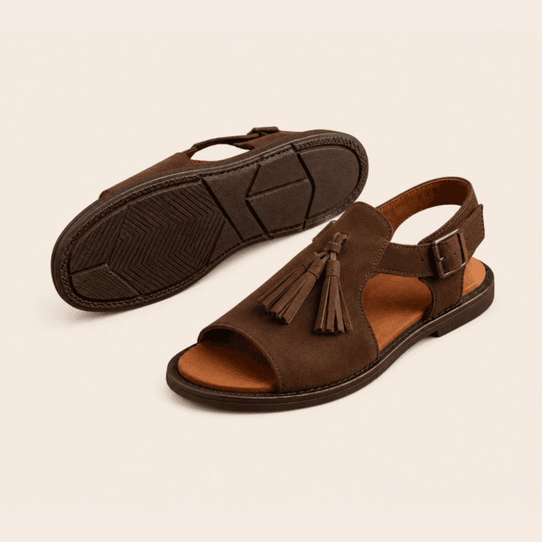 FAWOYE tassel fisherman leather sandal