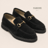 FAWOYE suede horsebit loafer