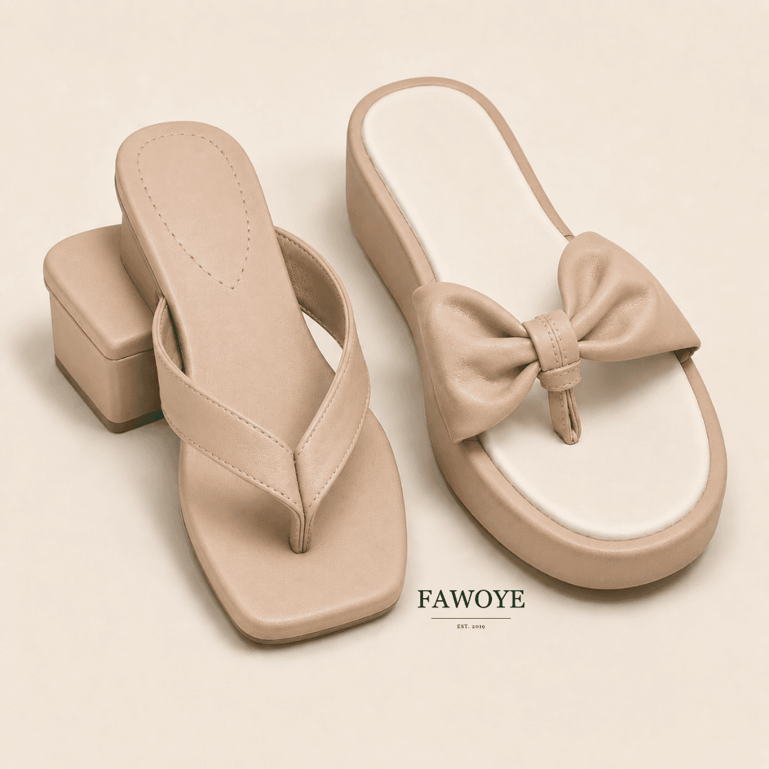 FAWOYE bow block heel for a bride