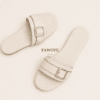 Single-Strap Buckle Slide — FAWOYE handmade leather shoes