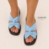 Twist knot Slide — FAWOYE handmade leather shoes
