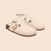 Buckle Mule slide — FAWOYE handmade leather shoes