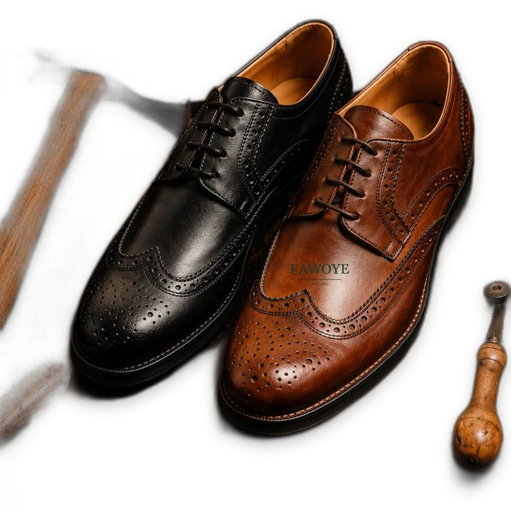 FAWOYE wing tail brogue, a statement shoe for owambe