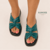 Twist knot Slide — FAWOYE handmade leather shoes