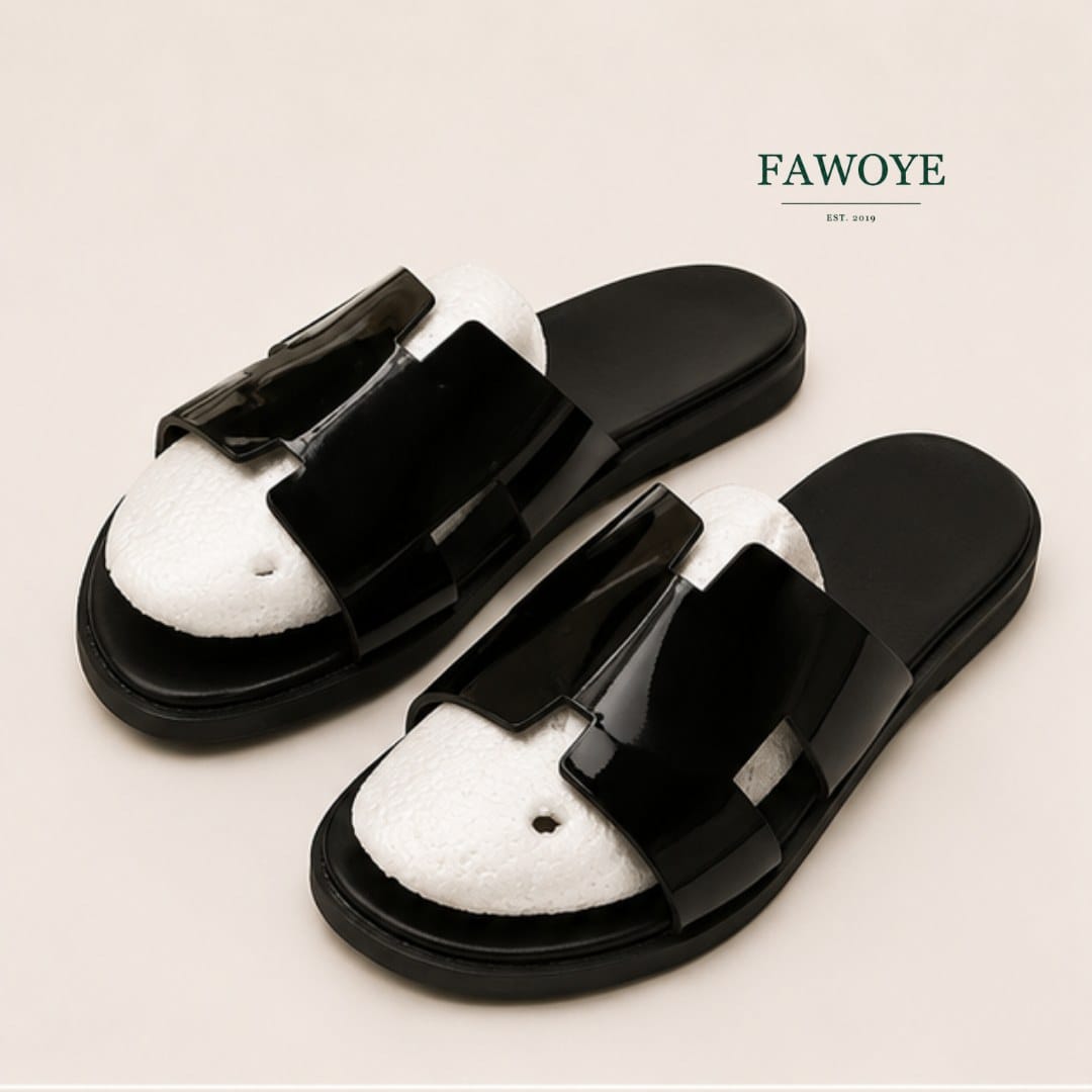FAWOYE men's H-band leather slide