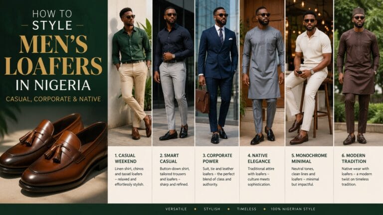 Guide to styling men’s loafers in Nigeria across casual, corporate and native looks