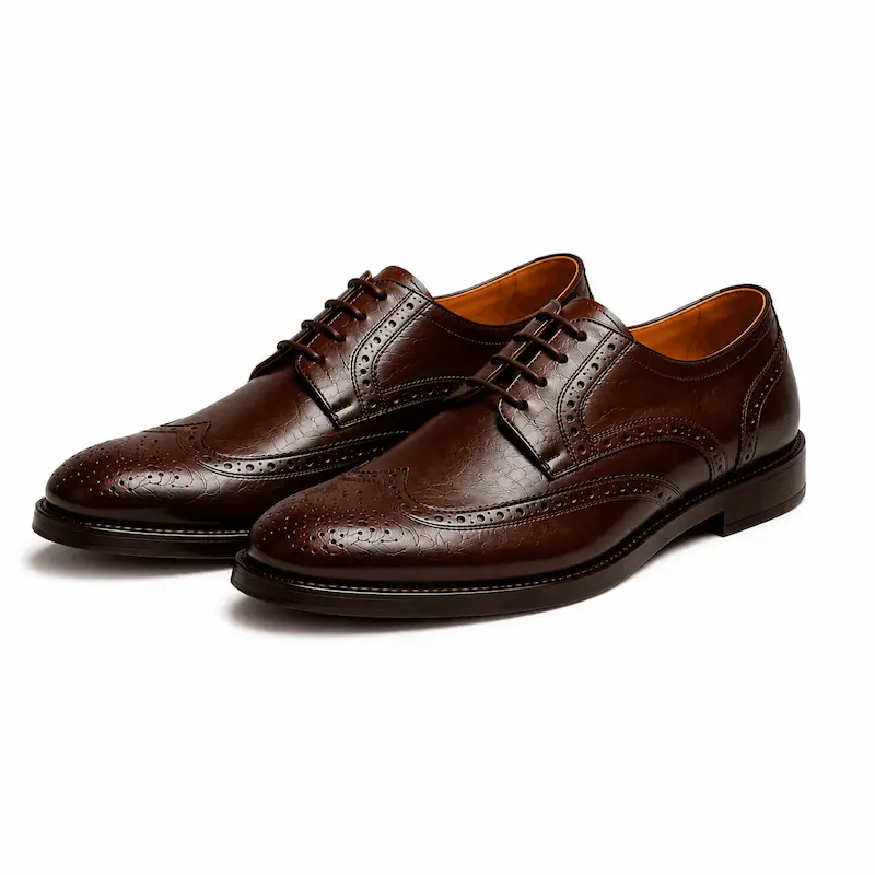 Brown wing-tail brogue